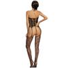 Stockings Sexy Lingerie Suit Thigh High Female Jumpsuit See Through Transparent Bodysuit Women Elastic Lace Fishnet Open Crotch