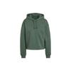 Womens All Season Hooded Long Sleeve Sweatshirt Solid Color Embroidered Logo Women Sweatshirt Green HK0448