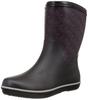 Okamoto Work Small Floral Size Suitable for and Women's LC-115 Boots, Short, Print, Quick-Drying, Sweat-Wicking Lining, Black, 24.0 Cm, Farming,