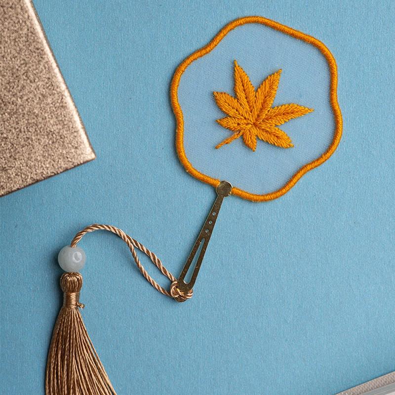 Набор для начинающих для вышивки лу (Lu embroidery) – Закладка и мешочек – Креативный подарок ручной работы