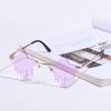 Star Shape Glasses Cosplay Sun Glasses Pentagram Droplet Shape Rimless Sunglasses Pentagram Glasses