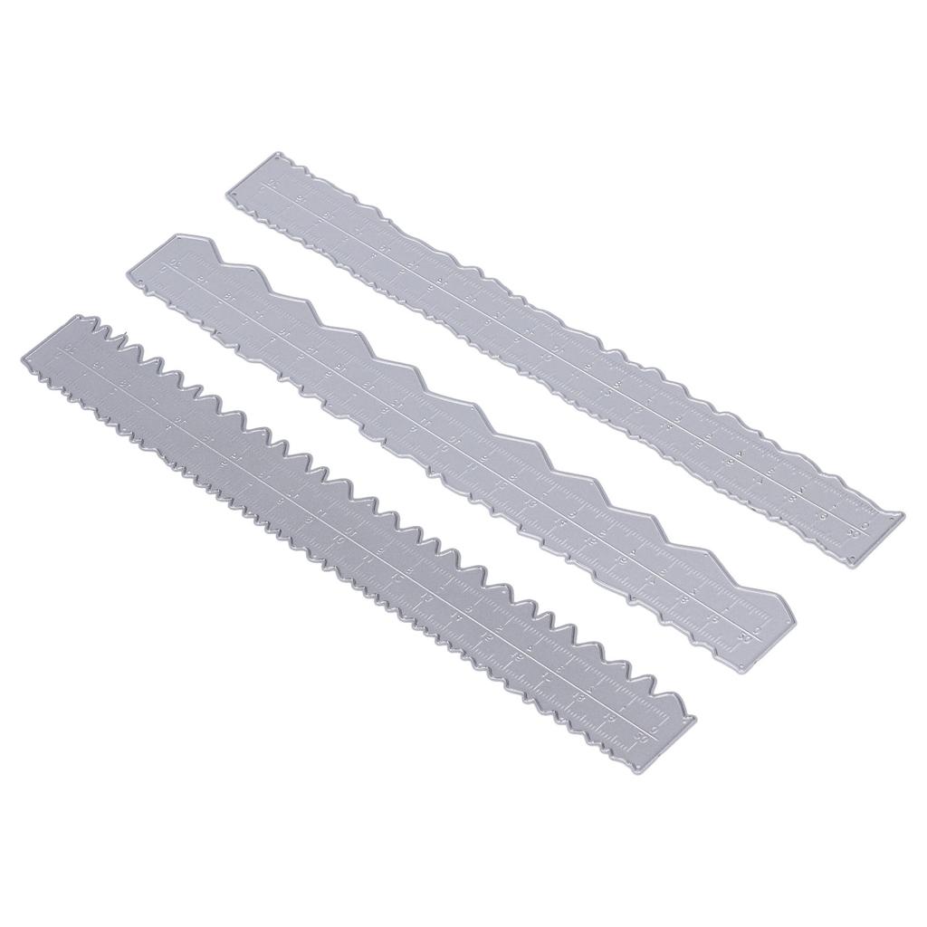 3 шт. линейка с неровными краями для создания тиснения из углеродистой стали, привлекательная декоративная легкая карта