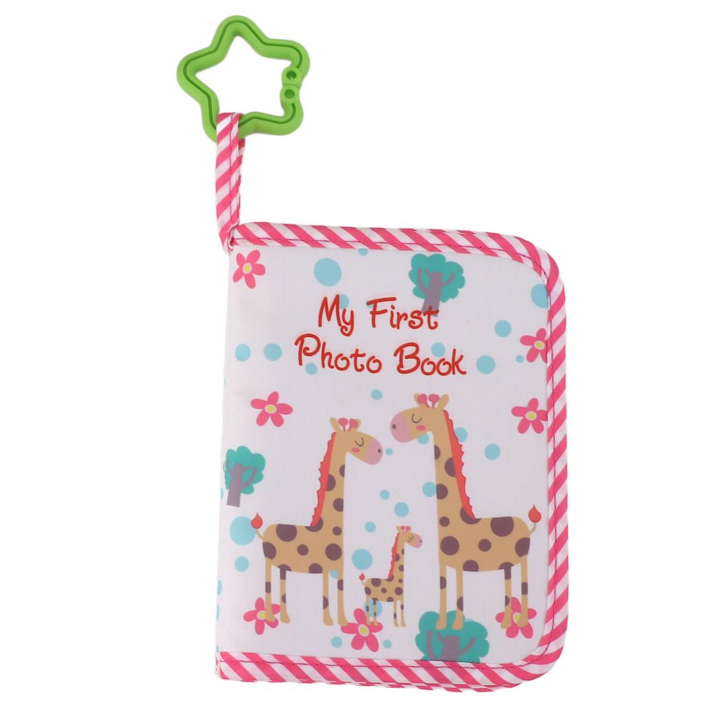 First Year Photo Book Soft Fabric Cartoon Style Bright Colors Toddler Photo Album for Home Decoration Memory