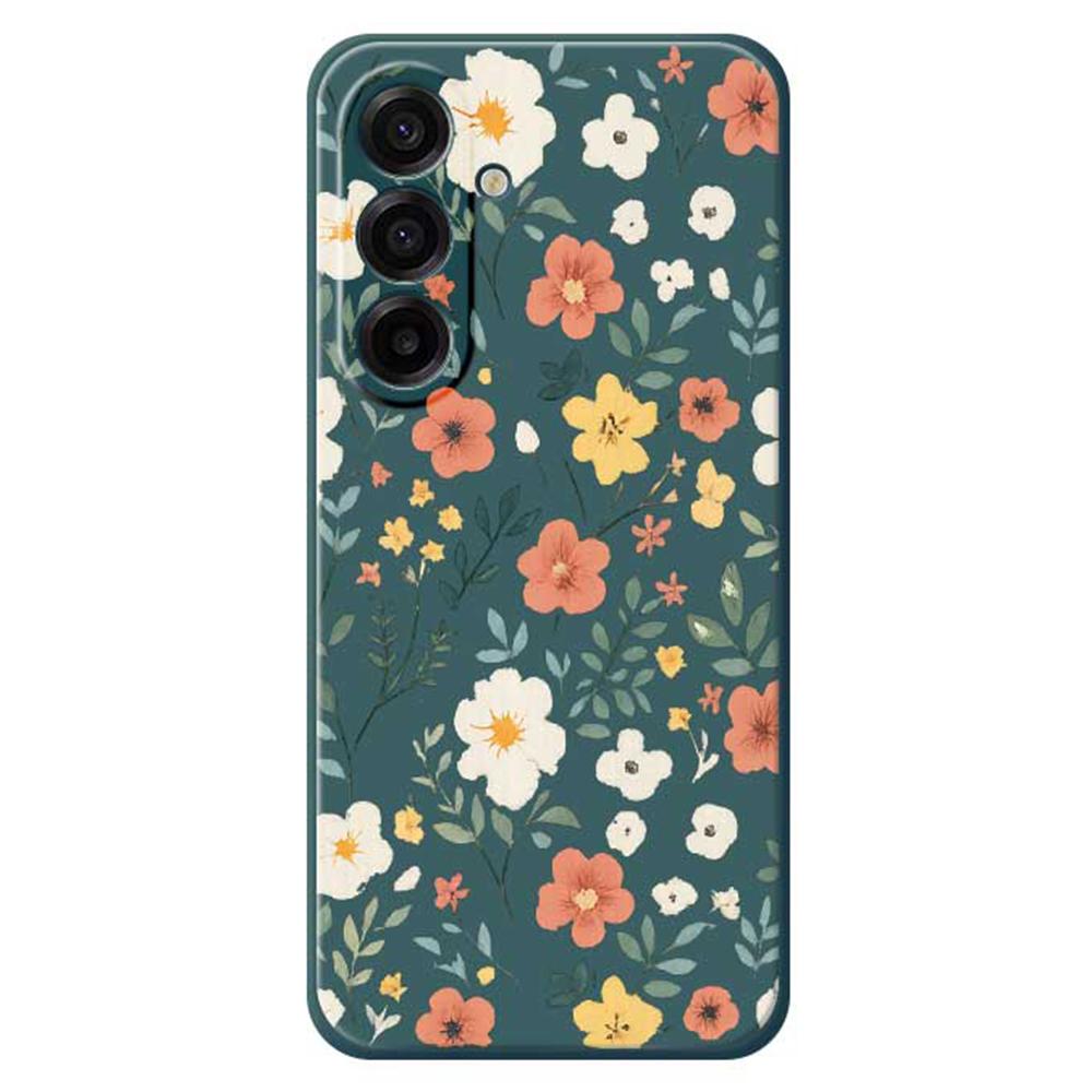 For Samsung Galaxy A17 5G Case Flower Garden Pattern Printing Straight Edge TPU Phone Back Cover