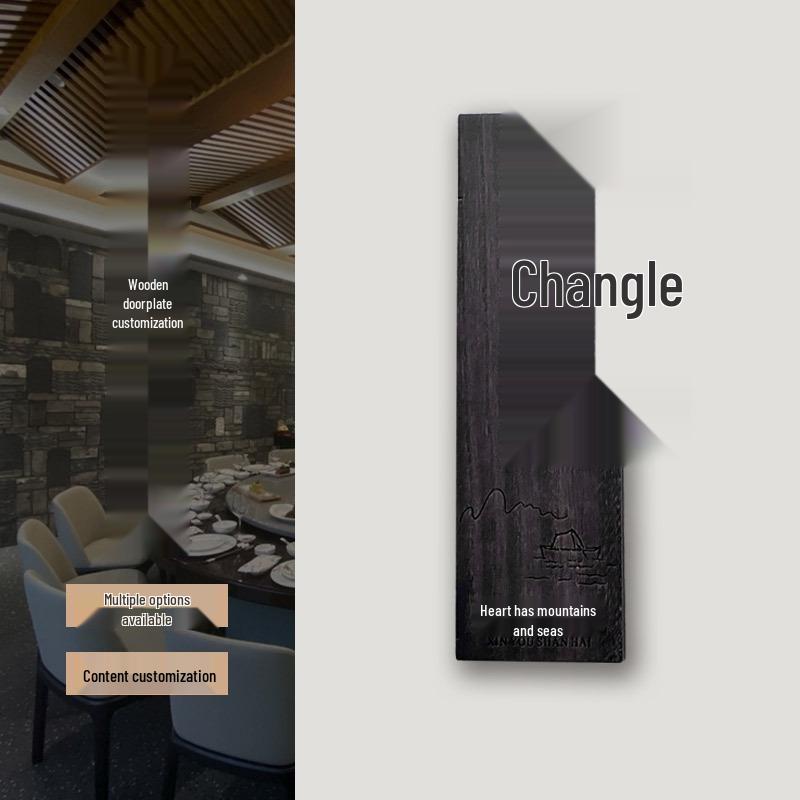 Индивидуальная подвесная табличка на дверь в китайском стиле из массива дерева для отелей, гостевых домов, чайных и ресторанов