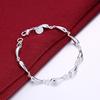 925 Sterling Silver Bracelet Drop Chain for Women Lady Fashion Charm Jewelry Wedding Noble Gifts