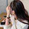 Винтажные коричневые мягкие повязки на голову для женщин Клетчатые Цветочные принты Повязки на волосы Вязаные Бархатные обручи для волос Однотонные повязки Аксессуары 1 шт.