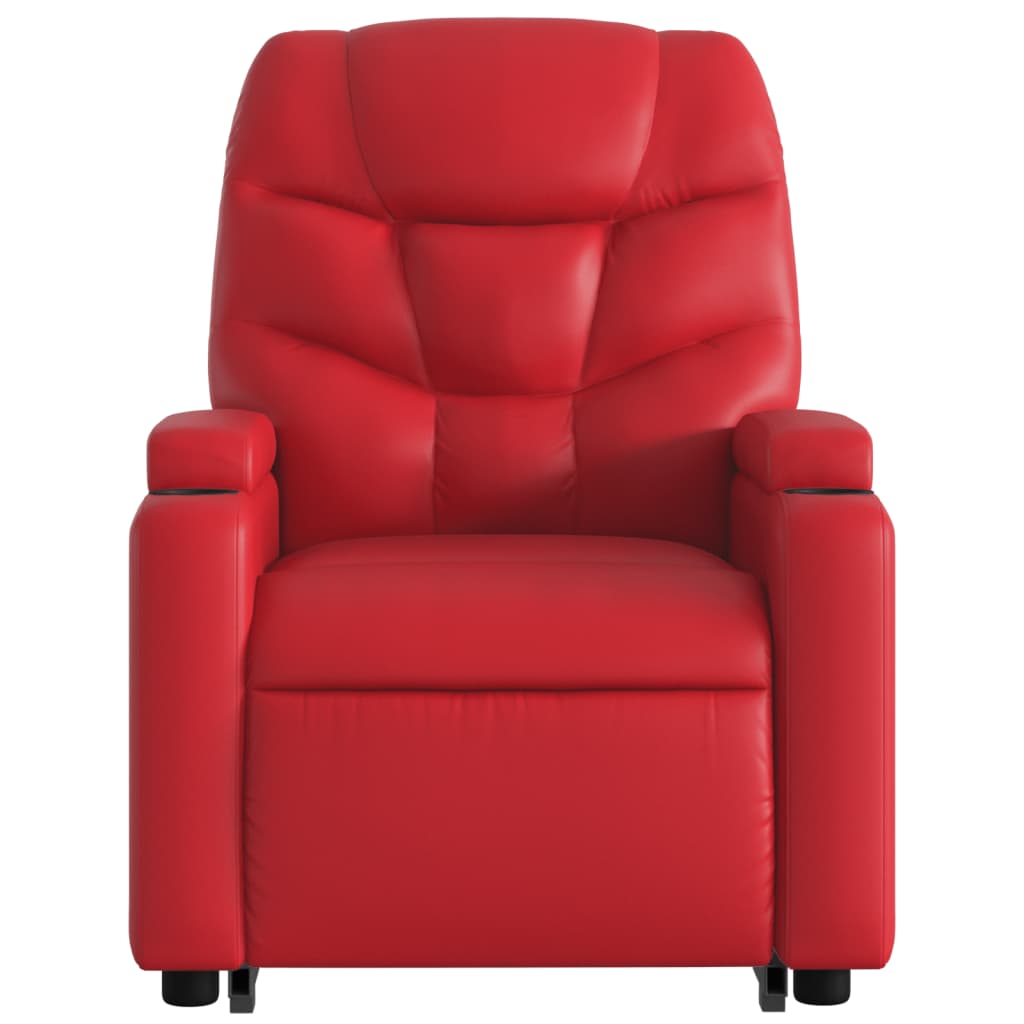 Recliner with Rising Function Red PU Leather