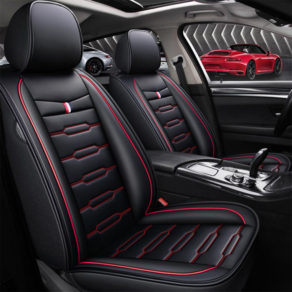 Черные кожаные чехлы на сиденья автомобиля для Mazda 2 3 6 BK BL 2010 2015 GH GG 2017 2020 CX-5 CX-7 CX-3 2015 CX-30 CX-50 Автоаксессуары