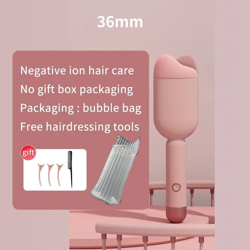 Hair Curling Iron 36mm Deep Wave Hair Curler 4 Temperature Adjustable Fast Heating Crimping Iron Styler Wand for All Hair Style