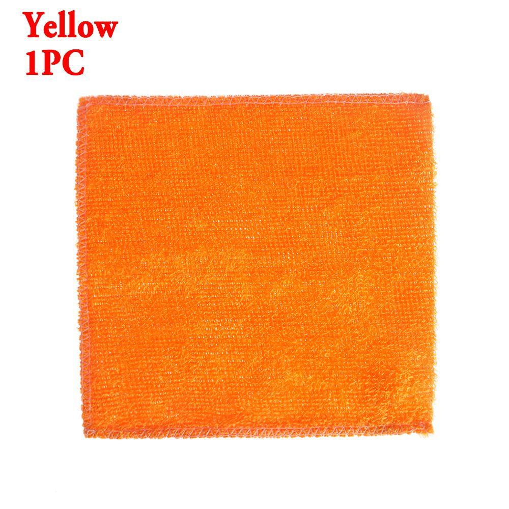 1Pc Soft Multi-color Anti-grease Bamboo Fiber Cleaning Rags Washing Towel Dish Cloth Household Kitchen Dinning Accessory