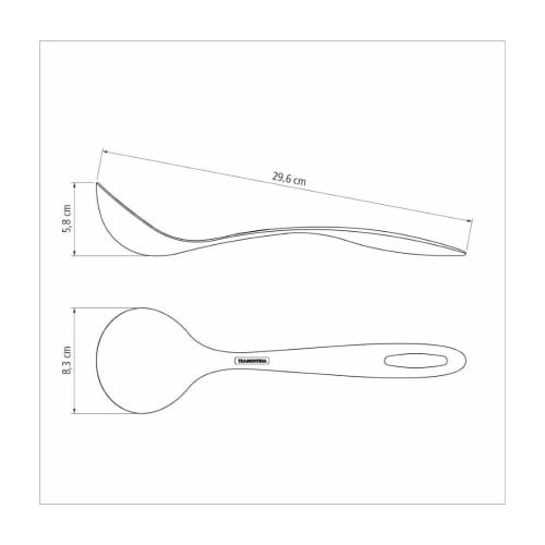 Tramontina Ability Ladle, Gray, Kitchen Tool, Nylon Resin, Heat-Resistant, Dishwasher-Safe, Made in Brazil, 25157/160 TRAMONTINA