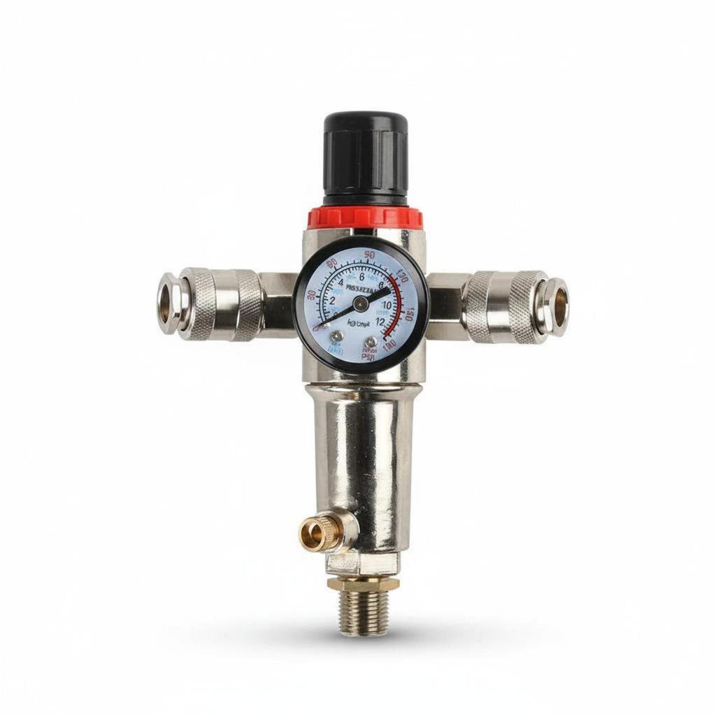 Air Pressure Regulator Gauge with Water Oil Separator Control Tool for