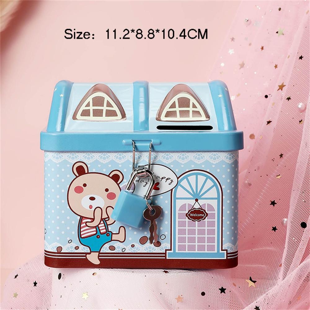 Детский замок для ключей, монетница, подарочный сейф, ящик для хранения, копилка, жесть