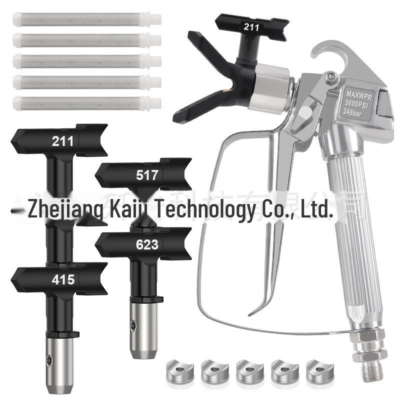 Комплект безвоздушного распылителя высокого давления: Форсунка, седло «утконос», труба, фильтр распылителя, удлинительный стержень.