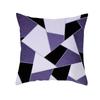 Set of 2 Purple Throw Pillow Covers Modern Abstract Black Bold Decorative Pillow Cases Home Decor Square 18x18 Inches Pillowcases
