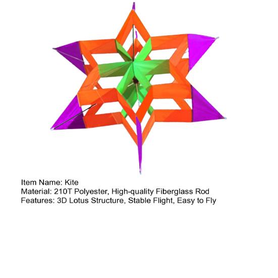 3D Lotus Kite Легко управлять Сверхпрочный открытый пляж парк газон дети взрослые игрушка воздушный змей семья малышей мальчики девочки начинающие красочный летающий змей
