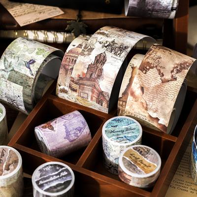 1 шт./1 лот Декоративные клейкие ленты старое письмо от Акено Junk Journal DIY Бумага Японские маскировочные скрапбукинг Наклейки