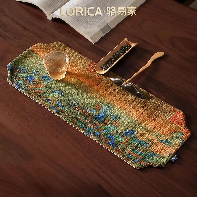 Дзен-подставки для чашек Чайная церемония Креативный водонепроницаемый теплоизоляционный сухой чайный столик Коврик для заваривания чая в китайском стиле Украшение домашнего стола