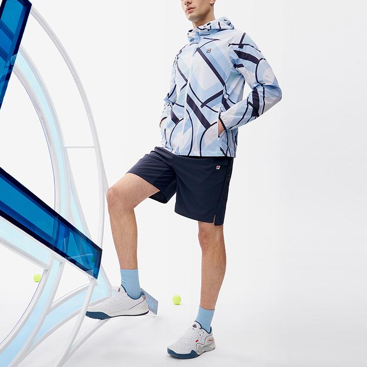 Fila Спортивные куртки мужские с принтом по всей поверхности с капюшоном тонкие рабочая одежда A11M223702F-ZA