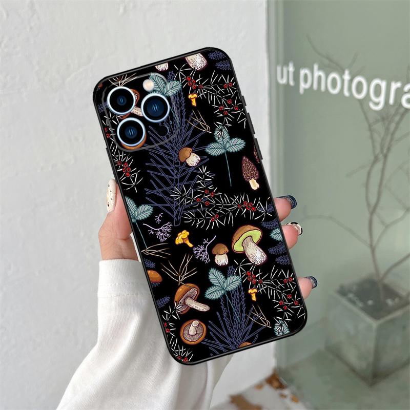 Чехол «Грибной Лес» для iPhone 16 15 11 12 13 14 Pro Max Plus XS X XR 12 13 Mini Задняя крышка