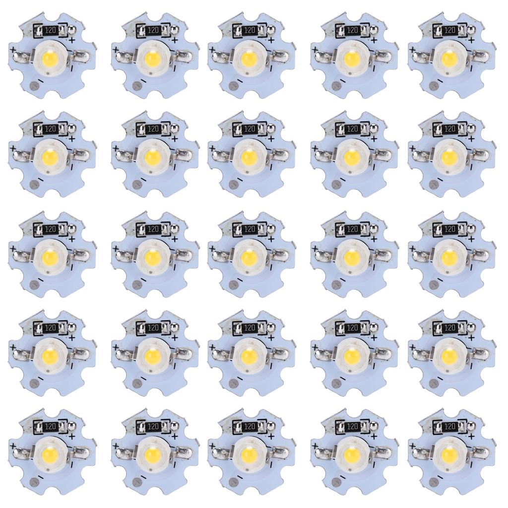 25Pcs 0.5W 5V High Power LED Lamp Bead Light Source Chip with Aluminum PlateUV Purple Light: