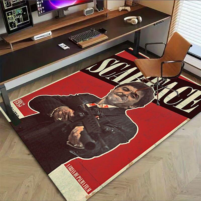 1pc Scarface Office Carpet Chair Mats Soft, Comfortable, All Season,Perfect for Home, Bedroom, or Office Decor, Perfect Gift for