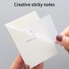 50 Sheets Sticky Notepads Strong Stickiness Reusable Translucent Sticky Memo Papers School Stationery for Study