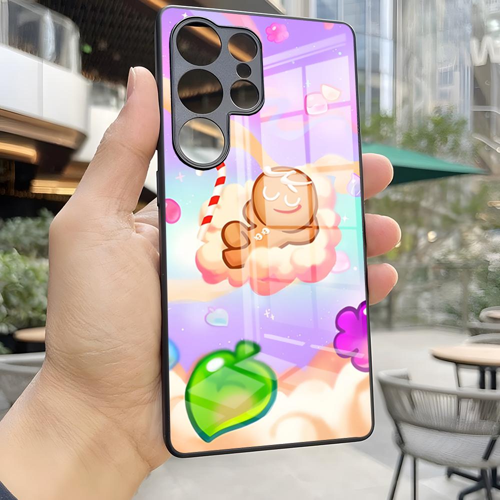 Чехол для телефона C-Cookie Run K-KingdomS Для S25 Ultra Samsung S26 S24 Fe S22 S20 S23 21 Plus A54 A34 A53 A16 Стеклянная крышка