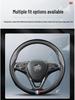 Premium Leather Steering Wheel Cover for Buick: Envision, Regal, LaCrosse, Excelle, Encore, GL6, Carbon Fiber Design