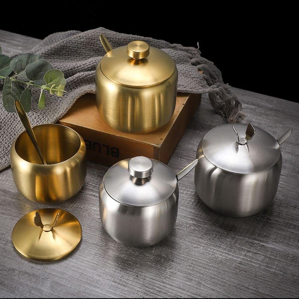 Stainless Steel Seasoning Jar Multi-purpose Condiment Shaker New Can Bottle Storage Box