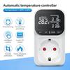 Digital Temperature Controller Socket Outlet EU Plug Thermostat With Timer Sensor Probe Heating Cooling Switch 16A Backlight