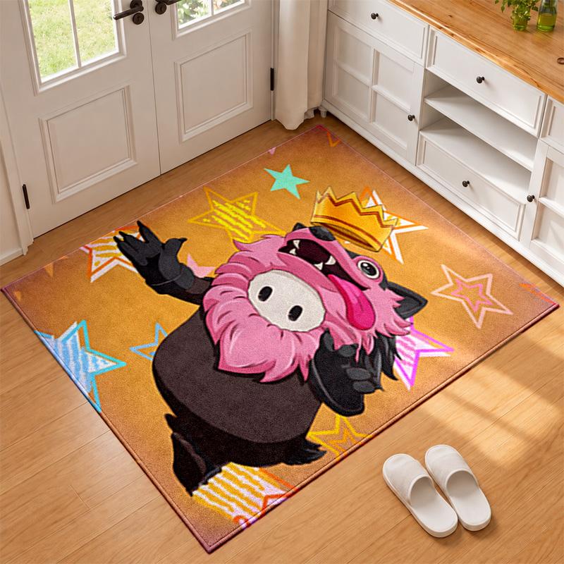 Fall guys Carpet Door Mat for Living Room or Bedroom Protective Mat Under Chair Office Decoration Christmas Gift Birthday Present