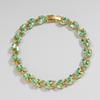Light Green Zircon Willow Leaf Bracelet for Women - European and American Style
