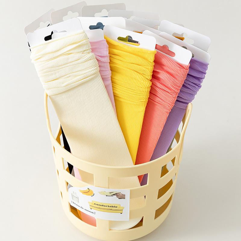 10 пар женских цветных свободных носков без катышков, трикотажные тонкие женские носки весна-лето, высокие уличные мягкие носки