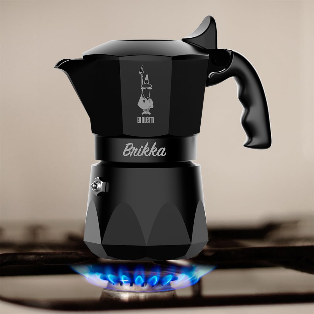 Ограниченная версия BIALETTI Brikka Black 2 Cup Direct Fire Type Maker Espresso Maker [цвет Япония] (Кофе Маккинетта)