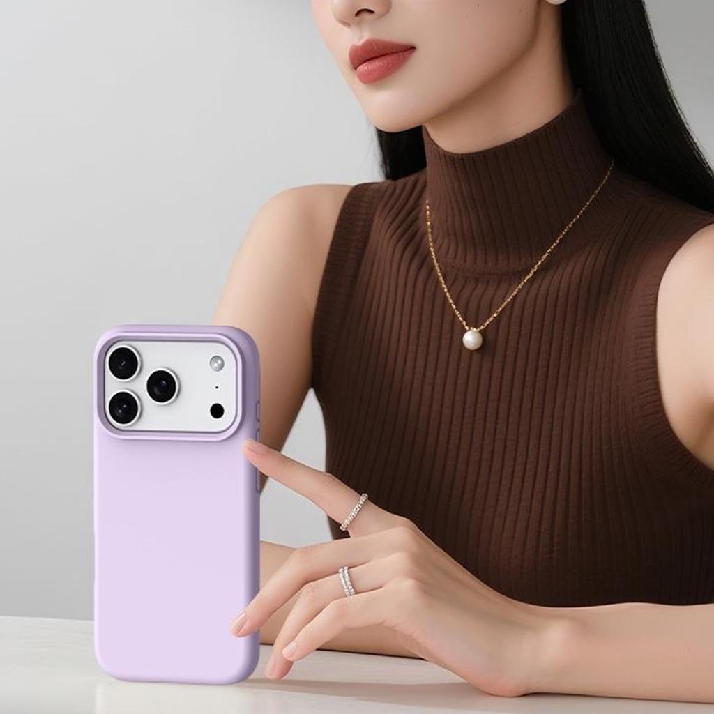 For iPhone 17 Pro Case Compatible with MagSafe Liquid Silicone+PC Phone Cover