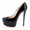 Fashion Women Pumps 14cm Extremely Platform High Heels Sexy Patent Leather Red Black Wedding Party Shoes Stiletto Plus Size 44