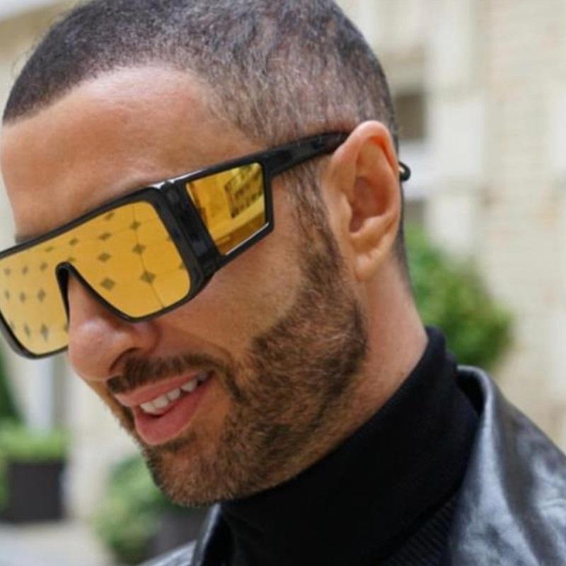 Модные солнцезащитные очки оверсайз с несколькими зеркальными линзами, стильные квадратные очки для вождения для мужчин и женщин