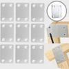 10pcs Stainless Steel Right Angle Bracket Straight Furniture Fasteners Wood Board Connectors