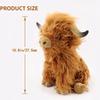 28cm Jumbo Highland Cow Plush Therapeutic Stress Relief Realistic Scottish Cattle Stuffed Animal Gift Adults