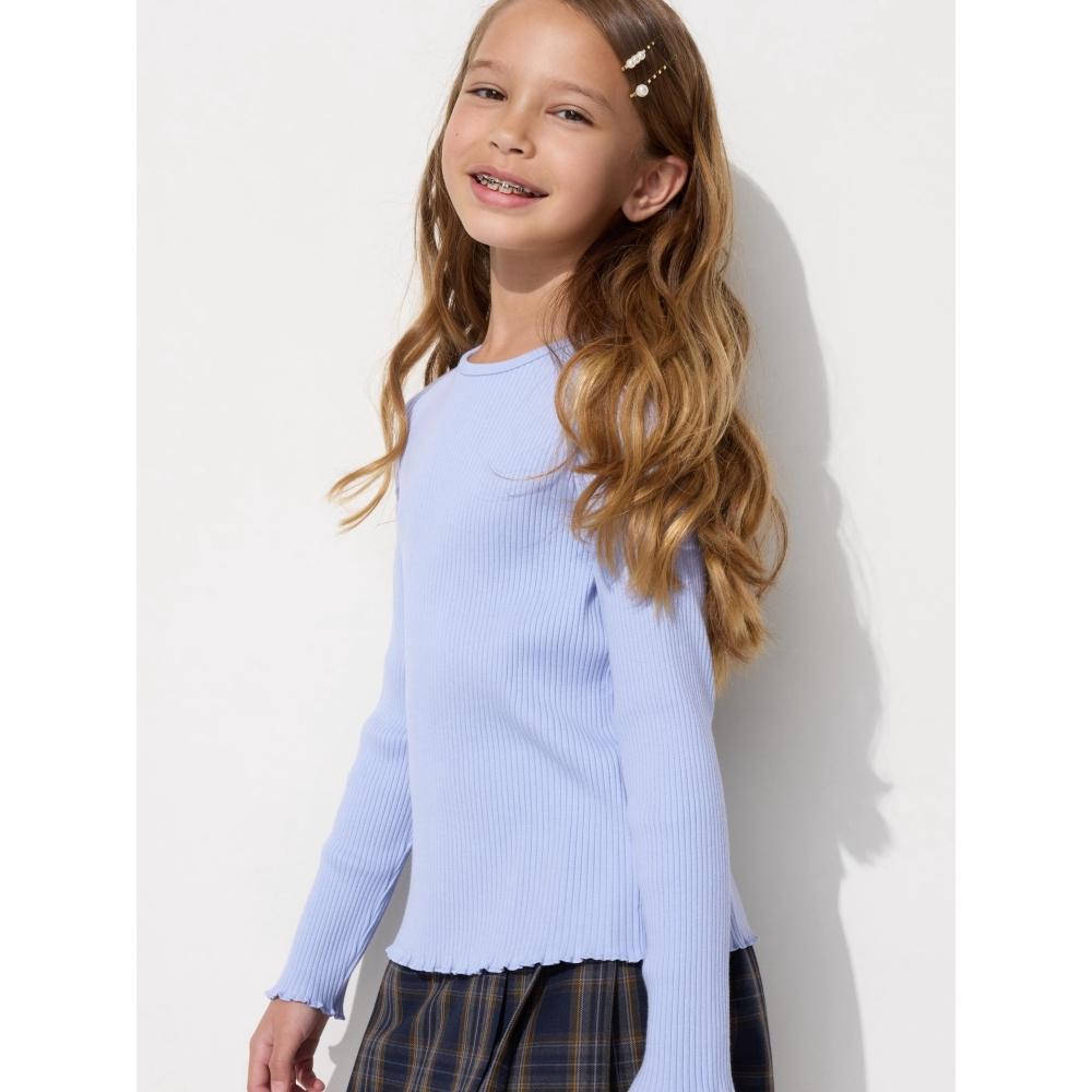 Uniqlo Japan Girls Ribbed Mellow T shirT