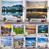 Nature Beauty Tapestry Landscape Lake Snow Scene Wall Art Decoration Dormitory Room Aesthetic Tapestry Bedroom Home Decoration