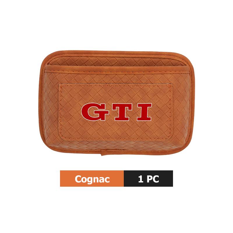 Car Plaid Adhesive Hanging Bag Pocket Phone Glasses Storage Case For Volkswagen VW Jetta Golf4 5 6 Beetle CC B5 B6 B7 EOS GTI