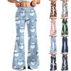 Women's Fashion Loose Drawstring Waist Christmas Printed Casual Sports Pants Casual Flared Pants