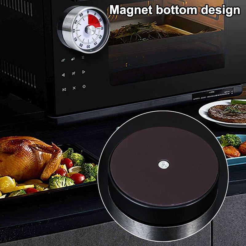 Кухонный таймер с напоминанием на 60 минут, магнит круглой формы, кухонные принадлежности, будильник с обратным отсчетом, механический таймер для приготовления пищи