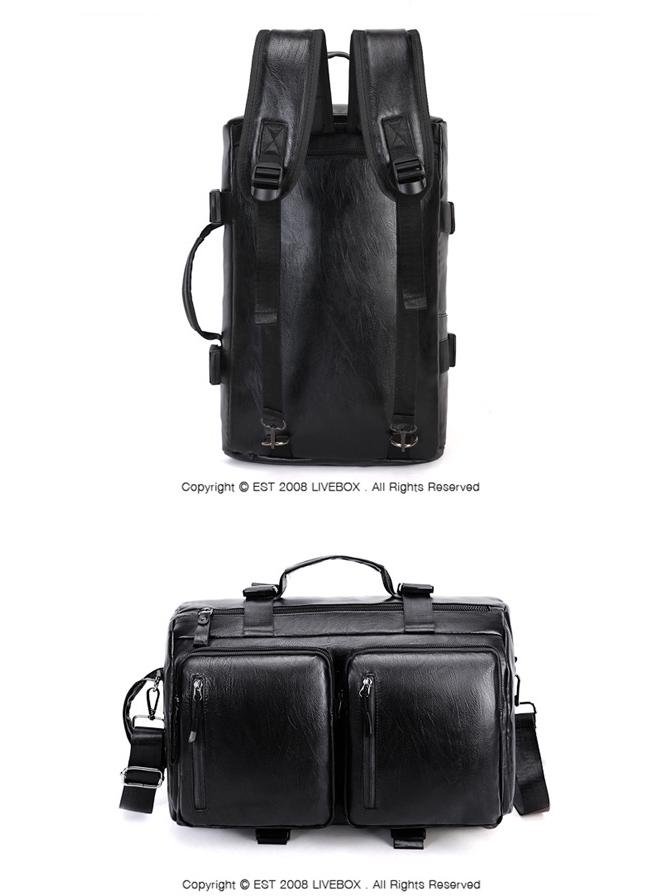 Мужской ретро рюкзак из искусственной ПУ кожи, кросс-граничный, для ноутбука и путешествий, большой вместимости