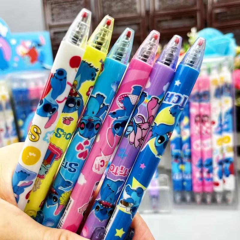 MINISO Мультяшные животные Гелевые ручки 1 шт. Мультяшная новая нажимная ручка Черные чернила 0,5 мм Милая ручка для подписи Канцелярские товары Студенческий подарок