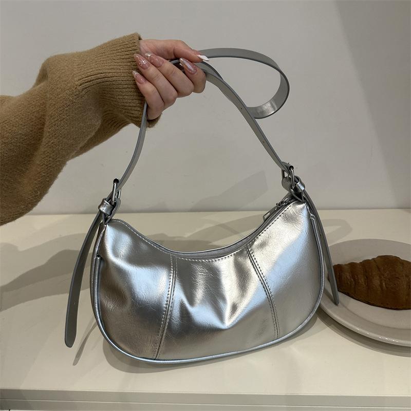 Women Bag Fashion Crossbody Shoulder Bag Vintage Dumpling Hobo Armpit Bag PU Leather Messenger Bag for Daily Use