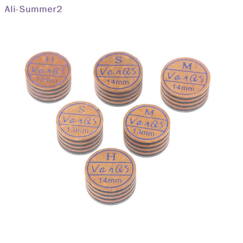 {Summer2} {Summer2} 8-слойный кожаный наконечник для бильярдного кия с прозрачной подложкой 13 мм/14 мм Класс S/M/H Наконечник для кия для настольного тенниса